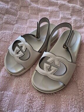 Gucci Cosmos Slingback Sandals with Interlocking GG Logo